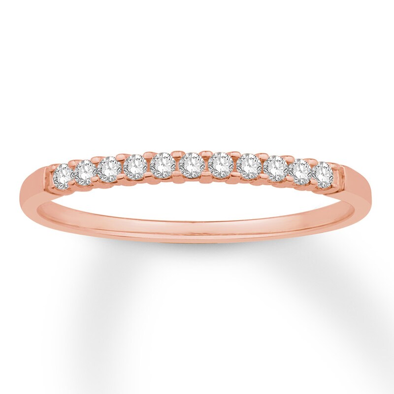 Diamond Anniversary Band 1/10 ct tw Round-cut 10K Rose Gold