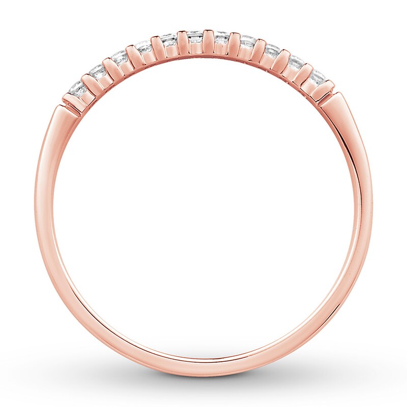 Main Image 2 of Diamond Anniversary Band 1/10 ct tw Round-cut 10K Rose Gold