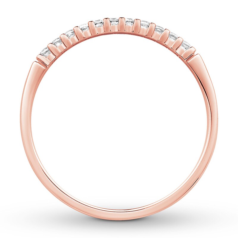 Diamond Anniversary Band 1/10 ct tw Round-cut 10K Rose Gold