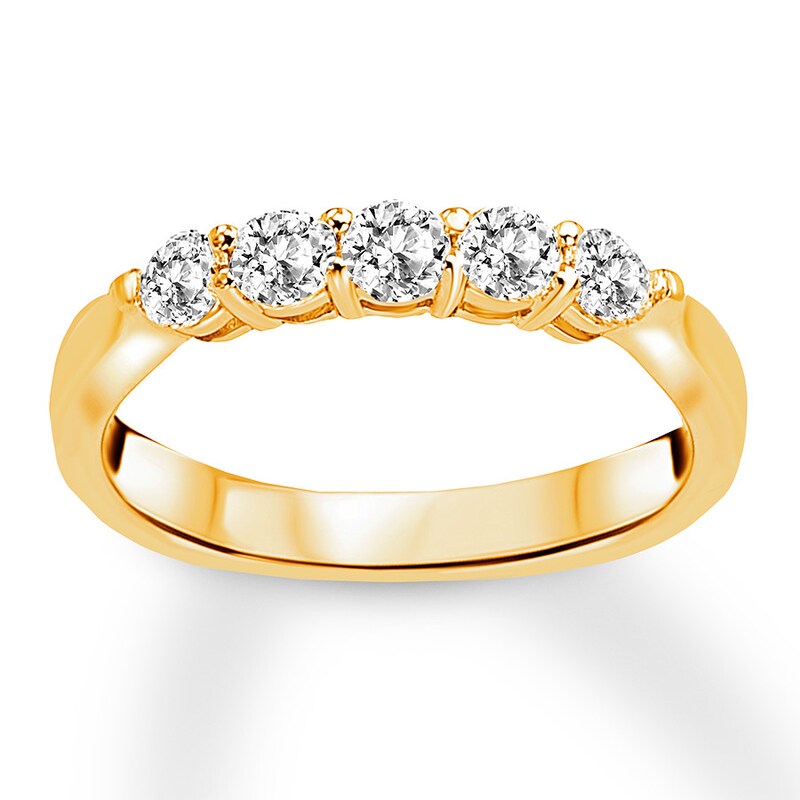 Main Image 1 of Diamond Anniversary Band 1/2 carat tw Round-cut 14K Yellow Gold