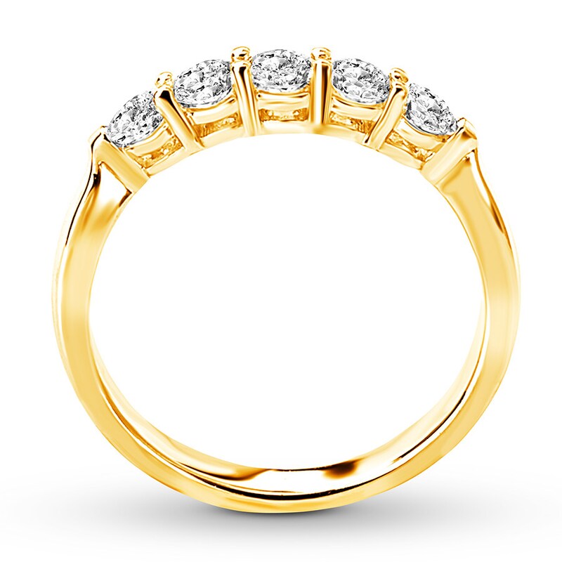 Main Image 2 of Diamond Anniversary Band 1/2 carat tw Round-cut 14K Yellow Gold
