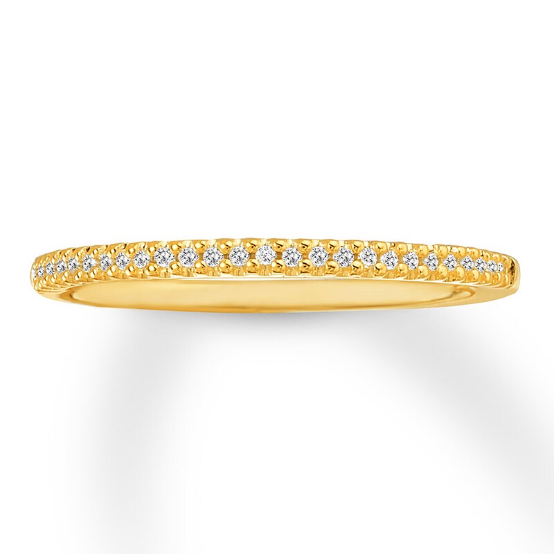 Diamond Anniversary Band 1/15 ct tw Round-cut 14K Yellow Gold