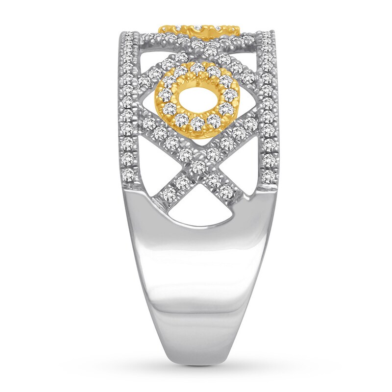 Diamond Anniversary Band 1/2 ct tw Round-cut 14K Two-Tone Gold