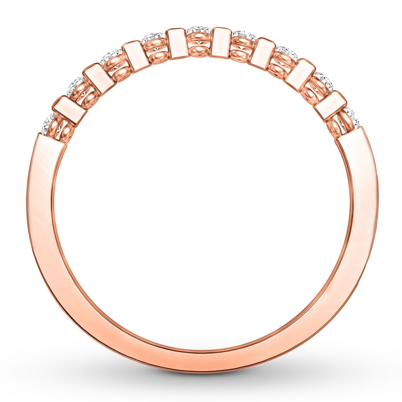 Main Image 2 of Diamond Anniversary Ring 1/6 carat tw Round 10K Rose Gold