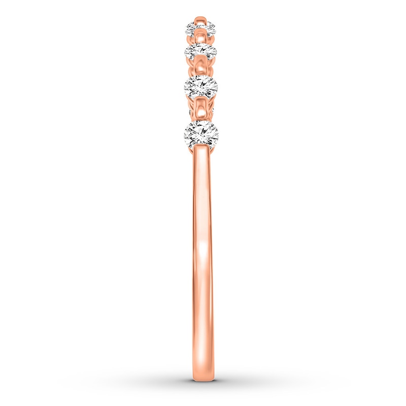 Main Image 3 of Diamond Anniversary Ring 1/6 carat tw Round 10K Rose Gold