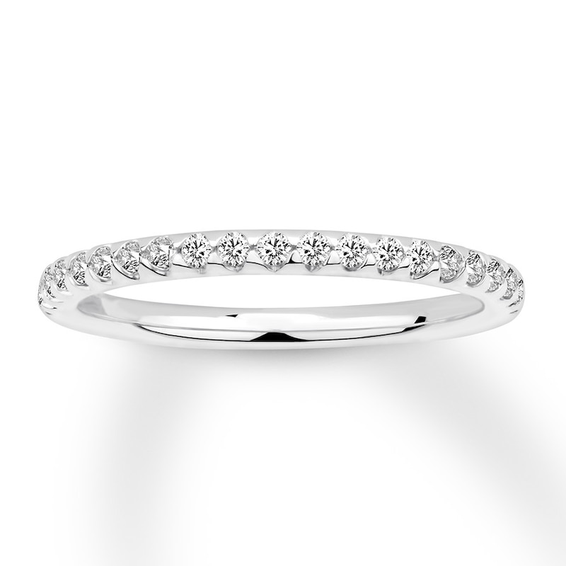Diamond Anniversary Ring 1/4 carat tw Round 14K White Gold with 360