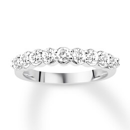 Diamond Anniversary Ring 3/4 carat tw Round 14K White Gold