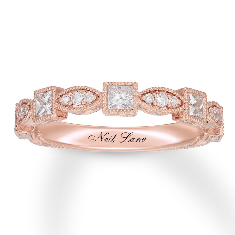 Neil Lane Diamond Band 5/8 ct tw Round/Princess 14K Rose Gold