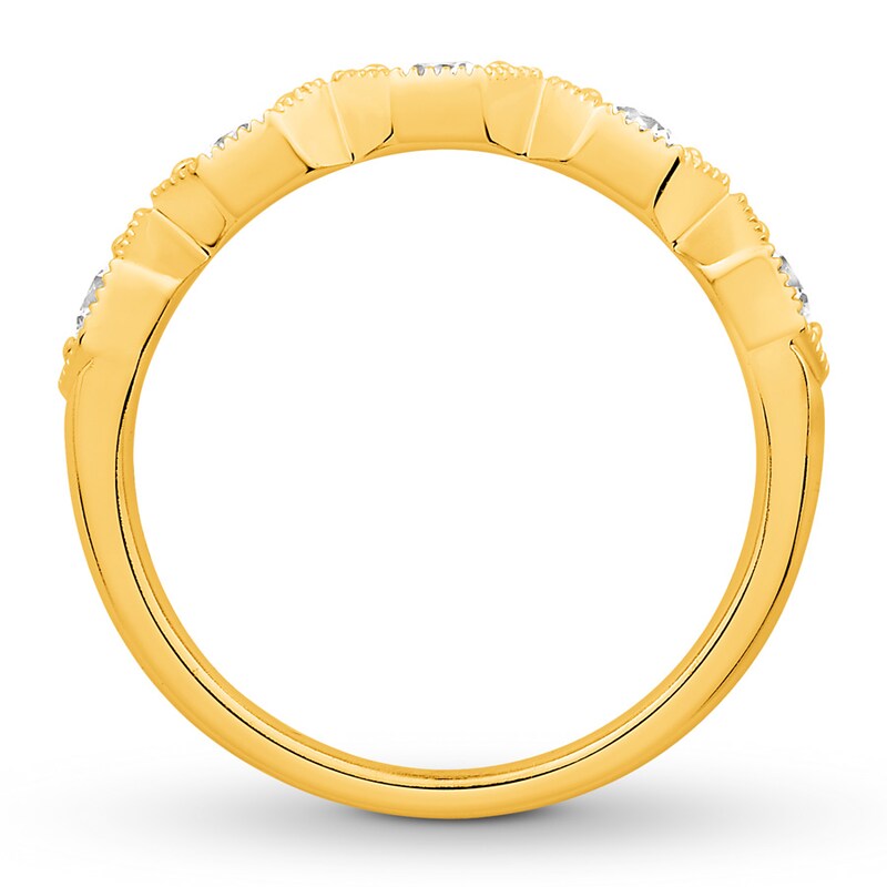 Diamond Anniversary Ring 1/2 ct tw Round-cut 10K Yellow Gold