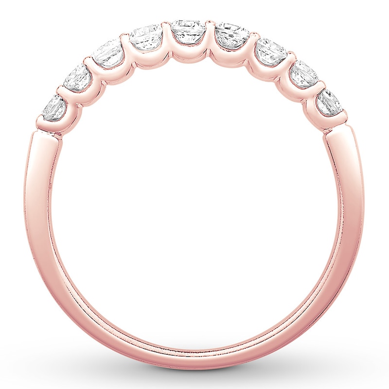 Main Image 2 of Colorless Diamond Anniversary Ring 1/2 carat tw 14K Rose Gold