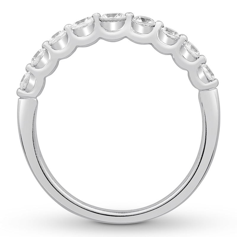 Colorless Diamond Anniversary Ring 1/2 carat tw 14K White Gold