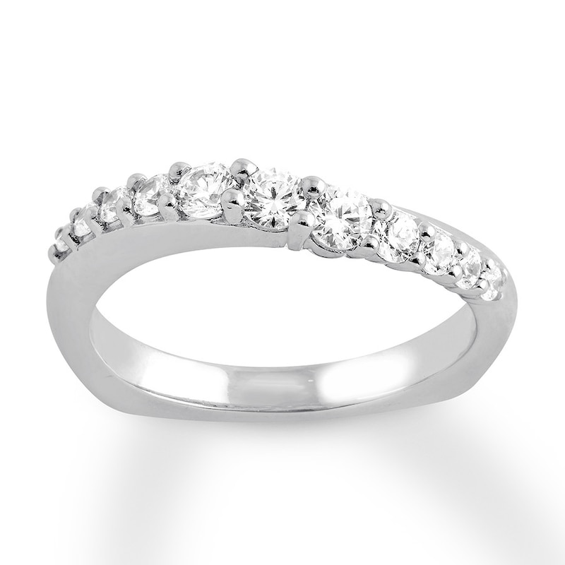 Diamond Anniversary Band 1/2 ct tw Round 18K White Gold