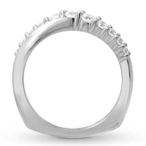 Hearts Desire Anniversary Ring 1/2 cttw Diamonds 18K White Gold