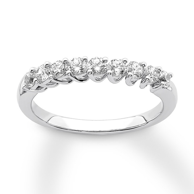 Diamond Anniversary Ring 1/2 ct tw Round 14K White Gold