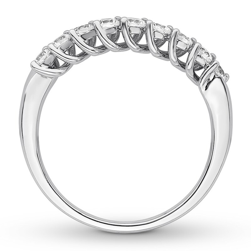 Diamond Anniversary Ring 1/2 ct tw Round 14K White Gold