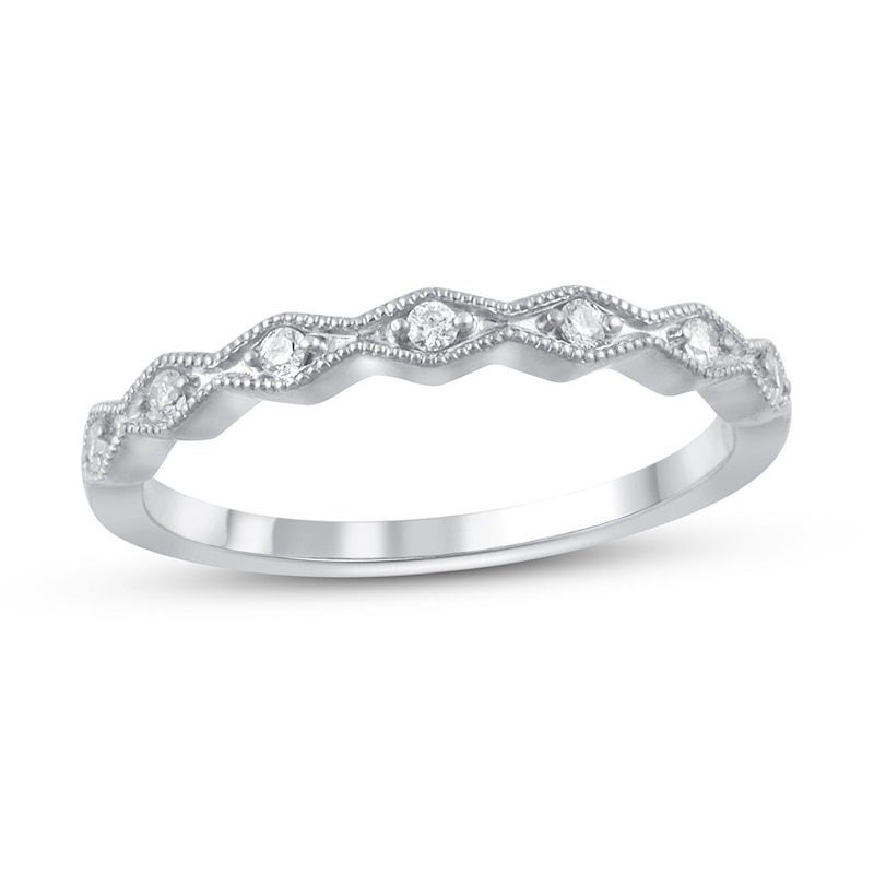 Diamond Anniversary Band 1/10 ct tw Round 10K White Gold