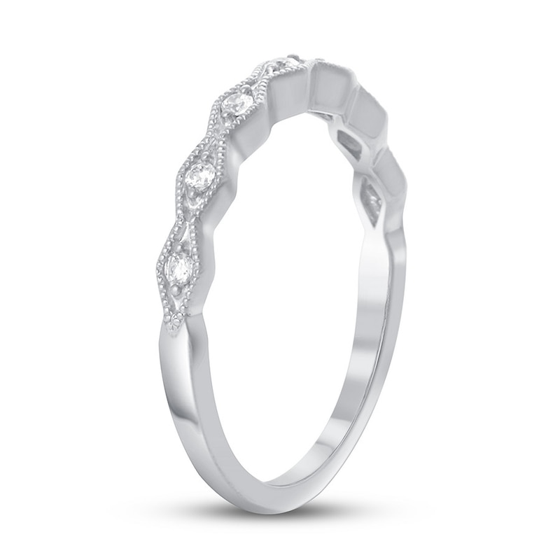 Main Image 2 of Diamond Anniversary Band 1/10 ct tw Round 10K White Gold
