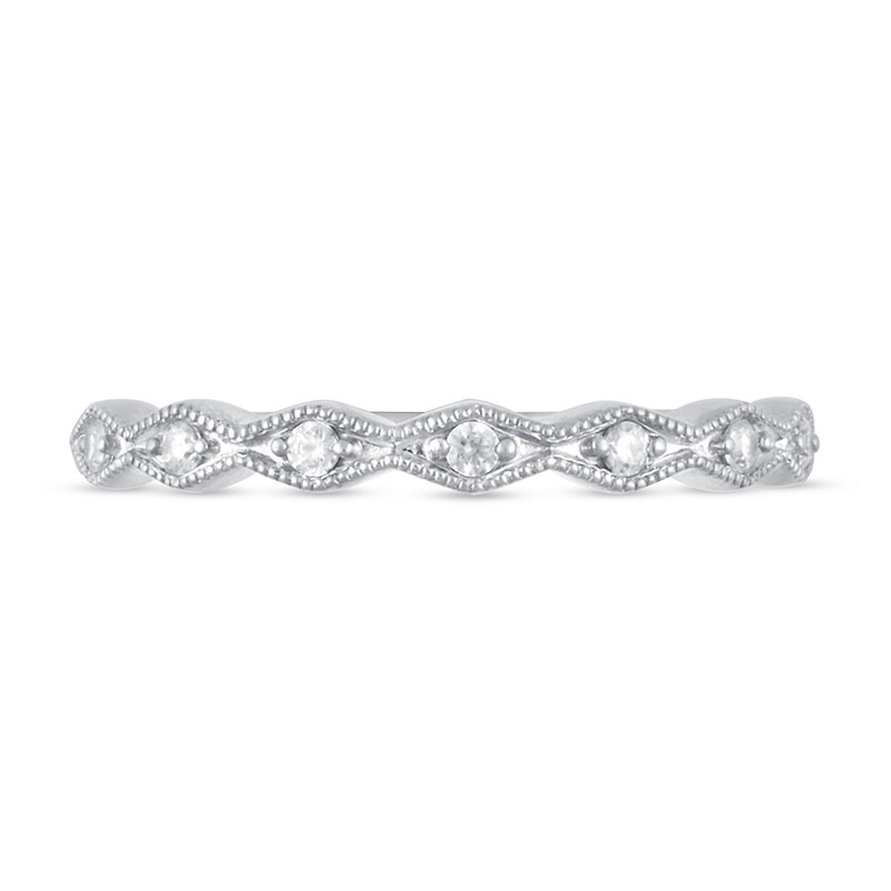 Diamond Anniversary Band 1/10 ct tw Round 10K White Gold