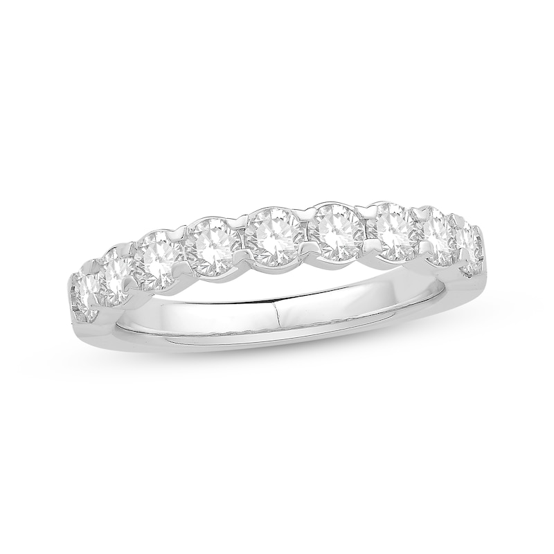 Diamond Anniversary Ring 1 ct tw Round 14K White Gold