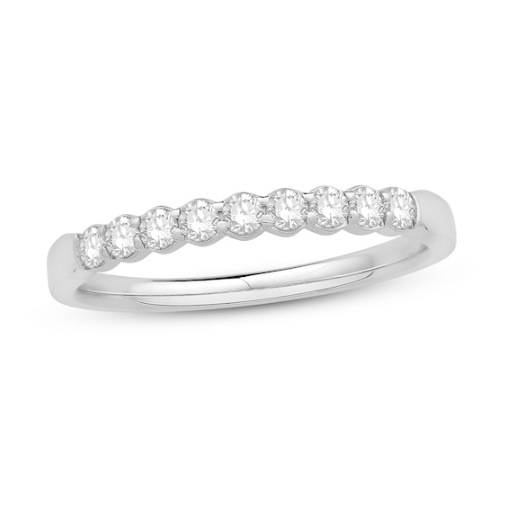 Diamond Anniversary Ring 14 ct tw Round 14K White Gold