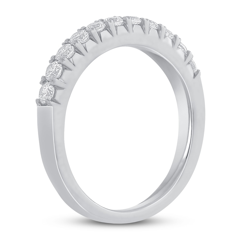 Main Image 2 of Diamond Anniversary Ring 1/2 ct tw Round 14K White Gold