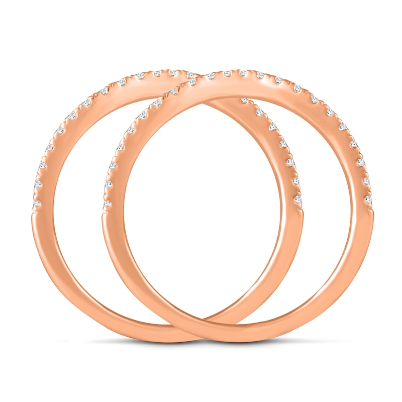 Main Image 4 of Diamond Double Wedding Band Set 1/4 ct tw 14K Rose Gold
