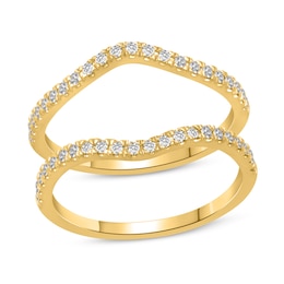 Diamond Double Wedding Band Set 1/4 ct tw 14K Yellow Gold