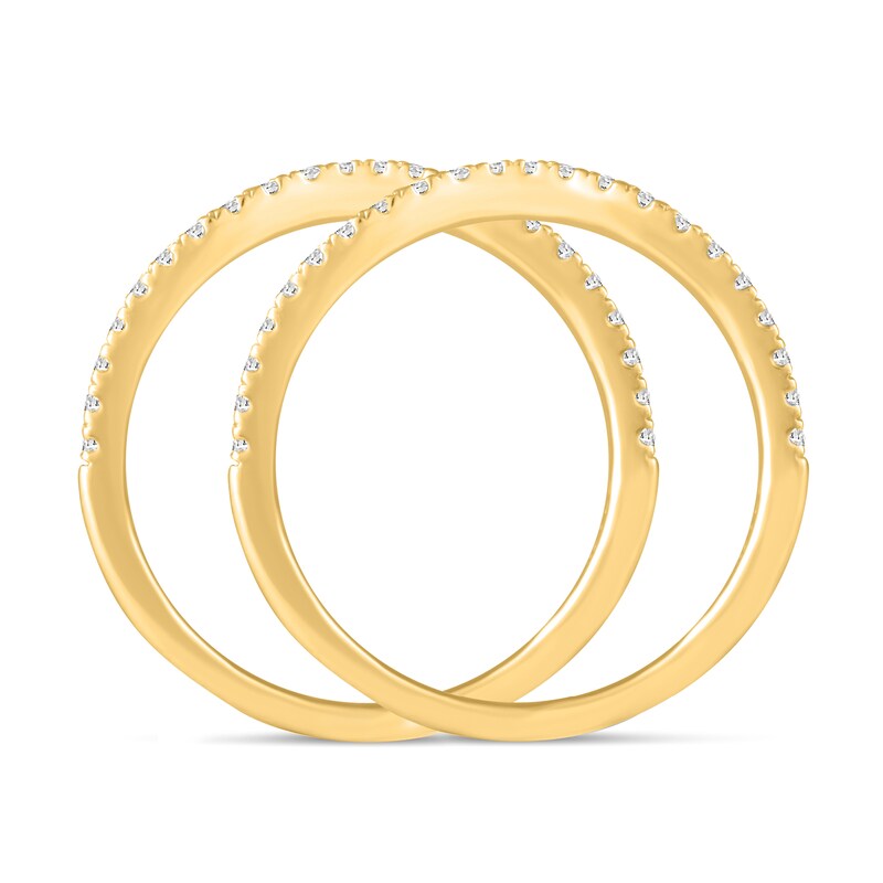 Main Image 4 of Diamond Double Wedding Band Set 1/4 ct tw 14K Yellow Gold