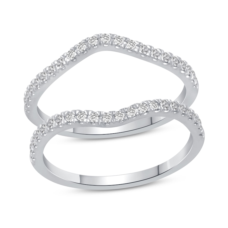 Main Image 1 of Diamond Double Wedding Band Set 1/4 ct tw 14K White Gold