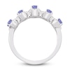 Thumbnail Image 3 of Natural Tanzanite Anniversary Ring 1/4 ct tw Diamonds 14K White Gold