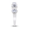 Thumbnail Image 1 of Natural Aquamarine Anniversary Ring 1/4 ct tw Diamonds 14K White Gold