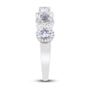 Thumbnail Image 2 of Natural Aquamarine Anniversary Ring 1/4 ct tw Diamonds 14K White Gold