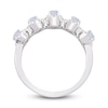 Thumbnail Image 2 of Natural Aquamarine Anniversary Ring 1/4 ct tw Diamonds 14K White Gold