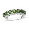 Thumbnail Image 0 of Natural Chrome Diopside Anniversary Ring 1/5 ct tw Diamonds 14K White Gold