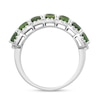 Thumbnail Image 2 of Natural Chrome Diopside Anniversary Ring 1/5 ct tw Diamonds 14K White Gold