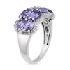 Thumbnail Image 2 of Natural Tanzanite Anniversary Ring 1/15 ct tw Diamonds 14K White Gold