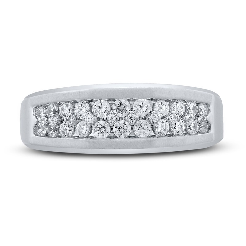 Pnina Tornai Captured By You Men's Diamond Wedding Band 1/2 ct tw Round 14K White Gold