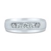 Thumbnail Image 2 of Pnina Tornai As Long As We Both Shall Live Men's Diamond Wedding Band 1/2 ct tw Round 14K White Gold