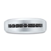 Thumbnail Image 3 of Pnina Tornai For Life Men's Black Diamond Wedding Band 1/2 ct tw Round 14K White Gold