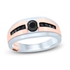 Thumbnail Image 1 of Pnina Tornai Above All Men's Black Diamond Wedding Band 3/4 ct tw Round 14K Two-Tone