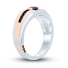 Thumbnail Image 2 of Pnina Tornai Above All Men's Black Diamond Wedding Band 3/4 ct tw Round 14K Two-Tone
