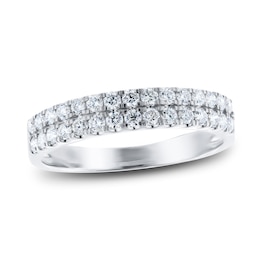 Diamond Anniversary Ring 1/2 ct tw Round 14K White Gold