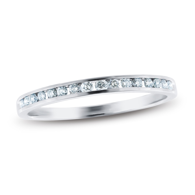 Main Image 1 of Diamond Anniversary Ring 1/5 ct tw Round 14K White Gold