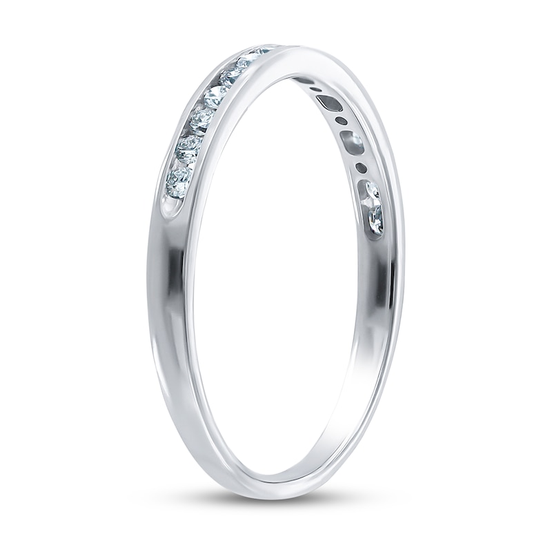 Main Image 2 of Diamond Anniversary Ring 1/5 ct tw Round 14K White Gold