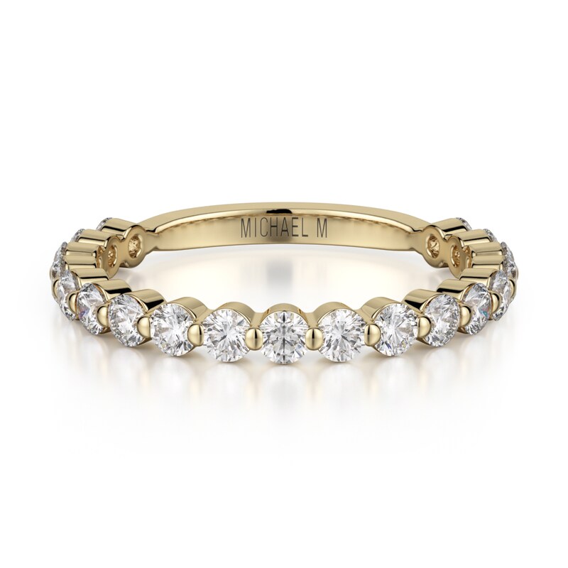 Michael M Diamond Wedding Band 7/8 ct tw Round 18K Yellow Gold