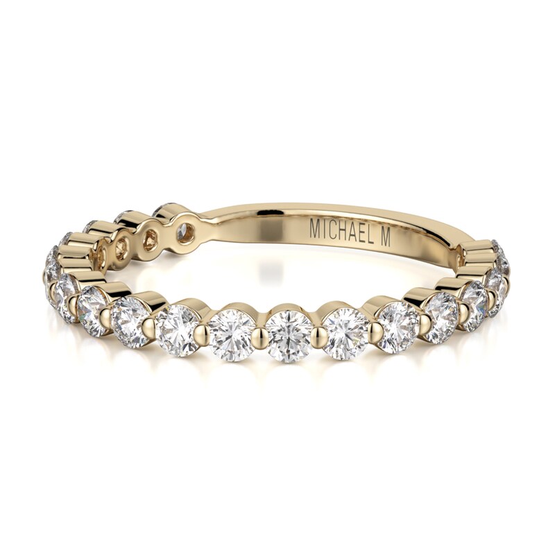 Michael M Diamond Wedding Band 7/8 ct tw Round 18K Yellow Gold