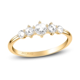 ArtCarved Rose-Cut Diamond Anniversary Band 3/8 ct tw 14K Yellow Gold