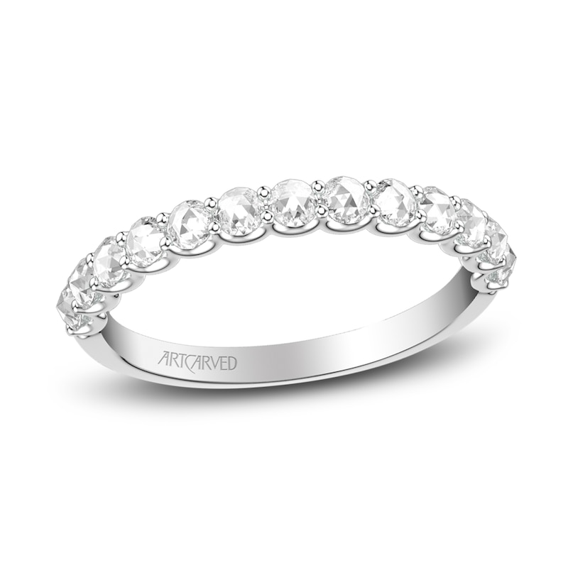 ArtCarved Rose-Cut Diamond Anniversary Band 1/2 ct tw 14K White Gold