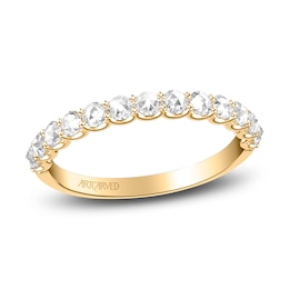 ArtCarved Rose-Cut Diamond Anniversary Band 1/2 ct tw 14K Yellow Gold