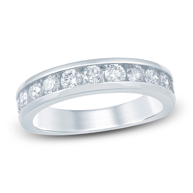 Main Image 1 of Diamond Anniversary Band 1 ct tw Round 10K White Gold (I2/I)